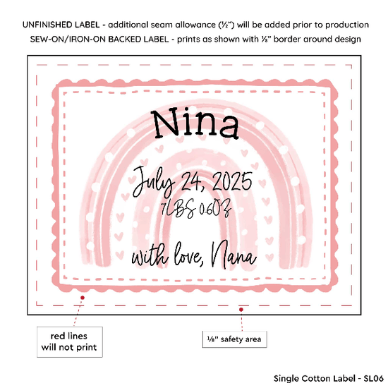PPLR_HIDDEN_PRODUCT Pink Rainbow Baby Label