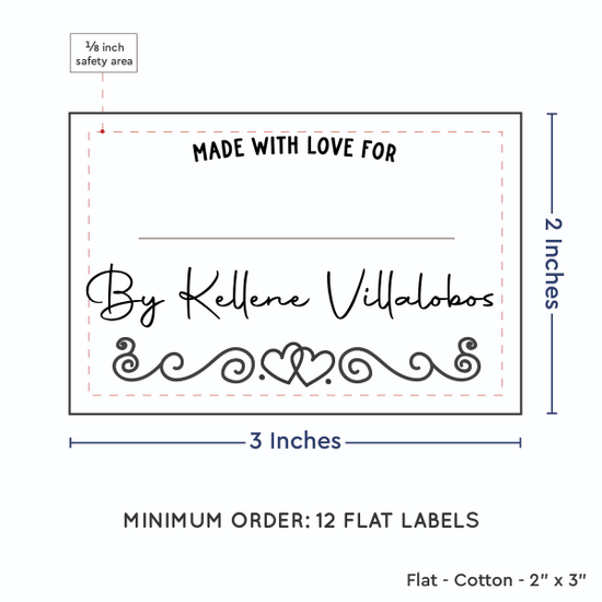 PPLR_HIDDEN_PRODUCT Double heart border with Fill in Blanks (2"x3" Cotton - 12 labels/set)
