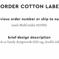 PPLR_HIDDEN_PRODUCT Reorder Previous Label Design - COTTON