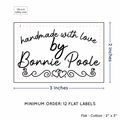 PPLR_HIDDEN_PRODUCT Double Heart Border (2"x3" Cotton - 12 labels/set)