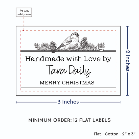 PPLR_HIDDEN_PRODUCT Winter Bird (2"x3" Cotton - 12 labels/set)