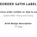 PPLR_HIDDEN_PRODUCT Reorder Previous Label Design - SATIN
