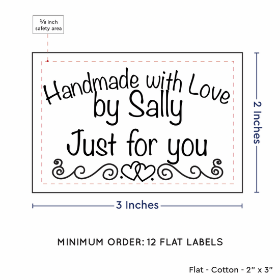 PPLR_HIDDEN_PRODUCT Double Heart Border (2"x3" Cotton - 12 labels/set)