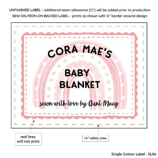 PPLR_HIDDEN_PRODUCT Pink Rainbow Baby Label