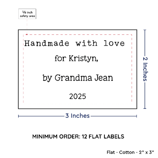 PPLR_HIDDEN_PRODUCT Large Text Only Label (2"x3"-Cotton)