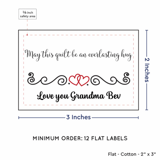 PPLR_HIDDEN_PRODUCT Double Heart Quote (2"x3" Cotton - 12 labels/set)