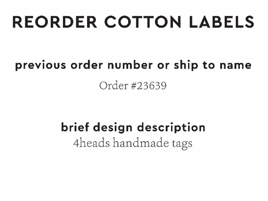 PPLR_HIDDEN_PRODUCT Reorder Previous Label Design - COTTON