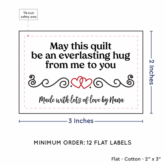 PPLR_HIDDEN_PRODUCT Double Heart Quote (2"x3" Cotton - 12 labels/set)