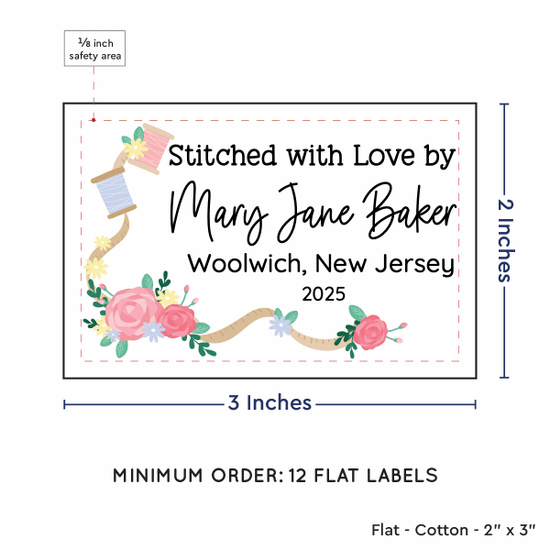 PPLR_HIDDEN_PRODUCT Thread and Flowers (2"x3" Cotton - 12 labels/set)