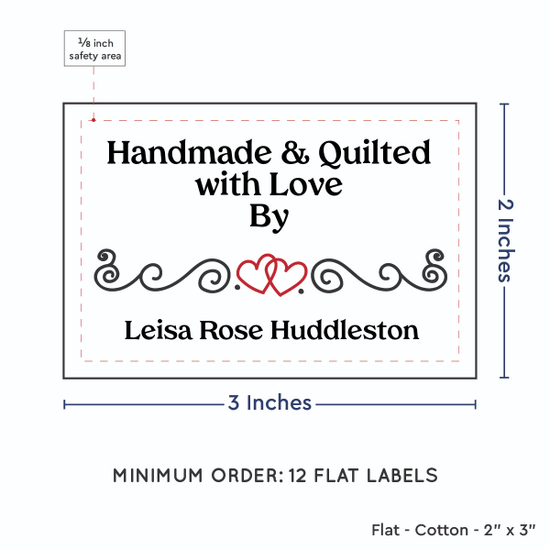 PPLR_HIDDEN_PRODUCT Double Heart Quote (2"x3" Cotton - 12 labels/set)