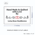 PPLR_HIDDEN_PRODUCT Double Heart Quote (2"x3" Cotton - 12 labels/set)