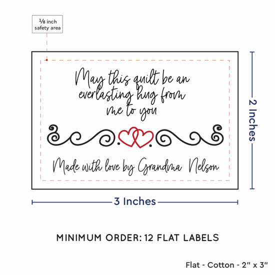 PPLR_HIDDEN_PRODUCT Double Heart Quote (2"x3" Cotton - 12 labels/set)