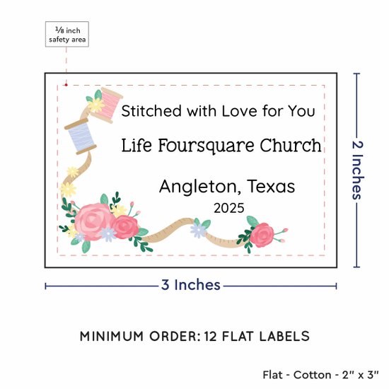 PPLR_HIDDEN_PRODUCT Thread and Flowers (2"x3" Cotton - 12 labels/set)