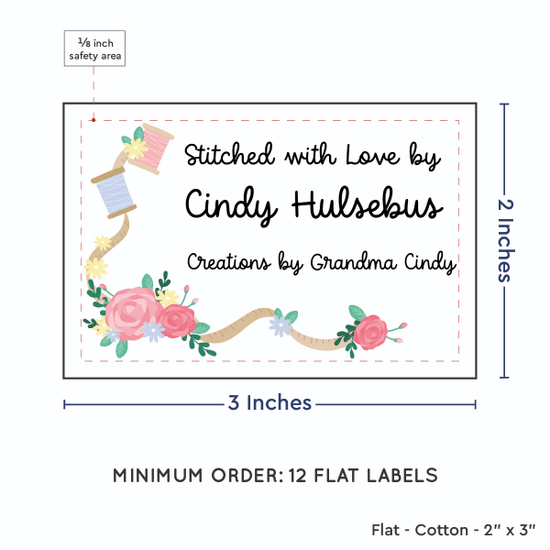 PPLR_HIDDEN_PRODUCT Thread and Flowers (2"x3" Cotton - 12 labels/set)