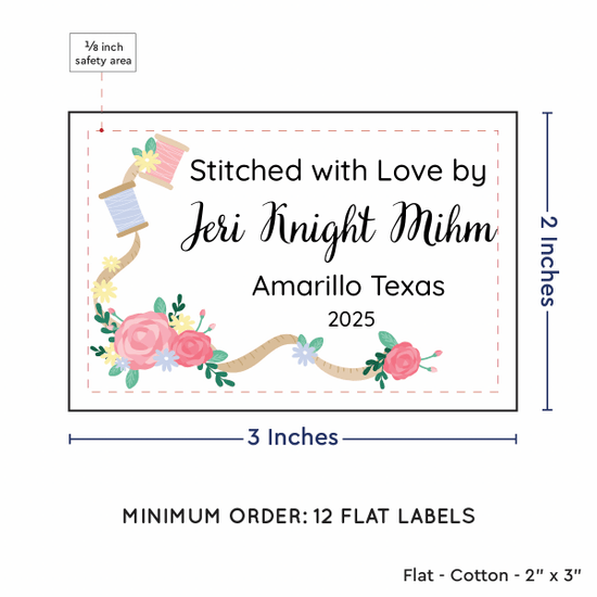 PPLR_HIDDEN_PRODUCT Thread and Flowers (2"x3" Cotton - 12 labels/set)