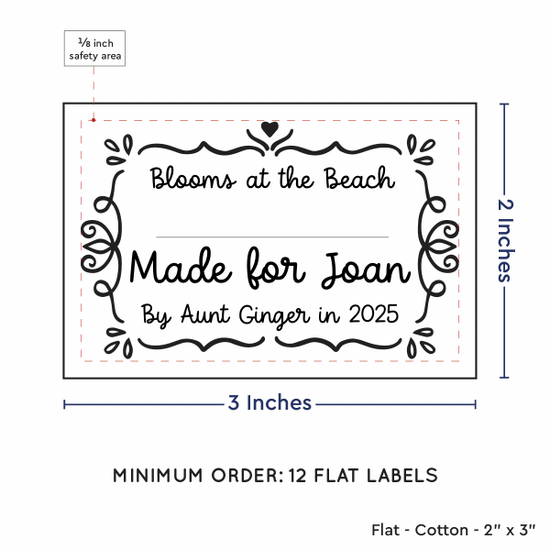 PPLR_HIDDEN_PRODUCT Swirl Accent Border with Fill in Blanks (2"x3" Cotton - 12 labels/set)
