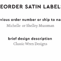 PPLR_HIDDEN_PRODUCT Reorder Previous Label Design - SATIN