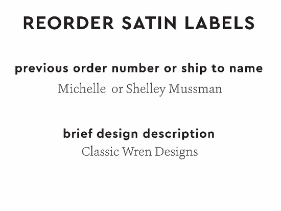 PPLR_HIDDEN_PRODUCT Reorder Previous Label Design - SATIN