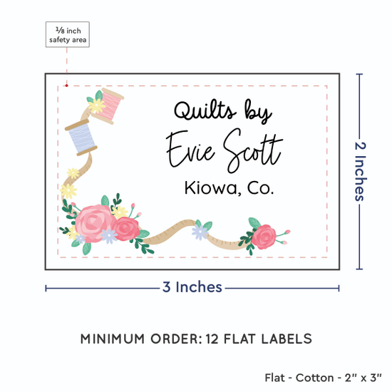 PPLR_HIDDEN_PRODUCT Thread and Flowers (2"x3" Cotton - 12 labels/set)