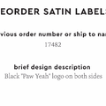 PPLR_HIDDEN_PRODUCT Reorder Previous Label Design - SATIN