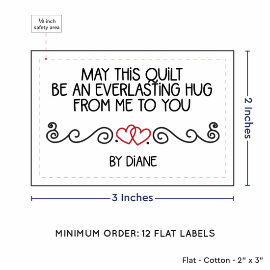 PPLR_HIDDEN_PRODUCT Double Heart Quote (2"x3" Cotton - 12 labels/set)
