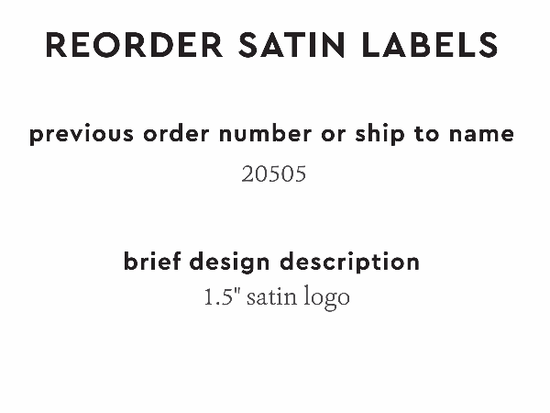 PPLR_HIDDEN_PRODUCT Reorder Previous Label Design - SATIN