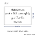 PPLR_HIDDEN_PRODUCT Large Text Only Label (2"x3"-Cotton)