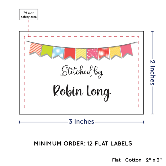PPLR_HIDDEN_PRODUCT Colorful Banner (2"x3" Cotton - 12 labels/set)