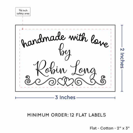 PPLR_HIDDEN_PRODUCT Double Heart Border (2"x3" Cotton - 12 labels/set)