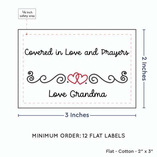 PPLR_HIDDEN_PRODUCT Double Heart Quote (2"x3" Cotton - 12 labels/set)