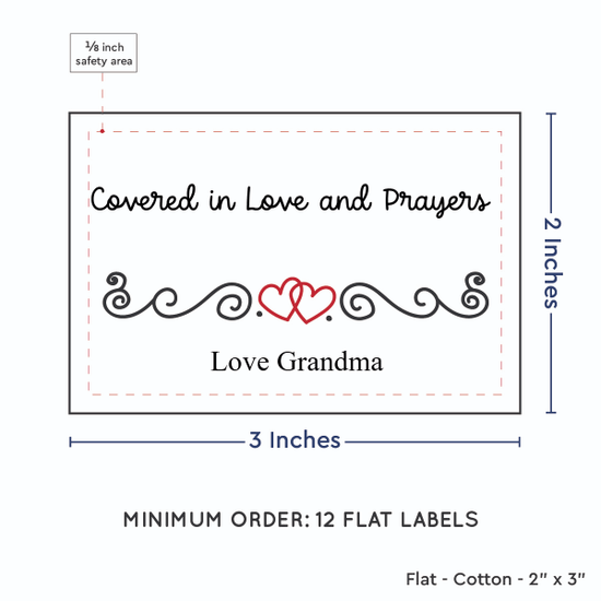 PPLR_HIDDEN_PRODUCT Double Heart Quote (2"x3" Cotton - 12 labels/set)