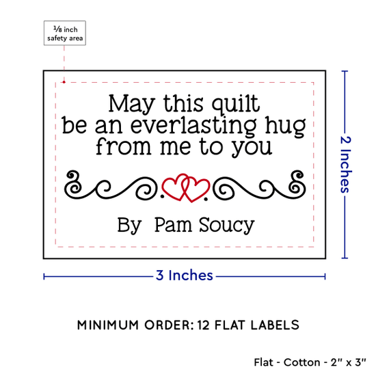 PPLR_HIDDEN_PRODUCT Double Heart Quote (2"x3" Cotton - 12 labels/set)