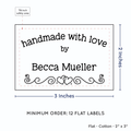PPLR_HIDDEN_PRODUCT Double Heart Border (2"x3" Cotton - 12 labels/set)