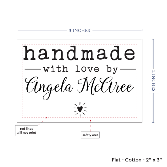 PPLR_HIDDEN_PRODUCT Modern Blanket Label with Heart (2"x3"-Cotton)