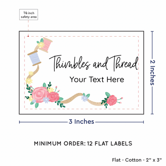 PPLR_HIDDEN_PRODUCT Thread and Flowers (2"x3" Cotton - 12 labels/set)