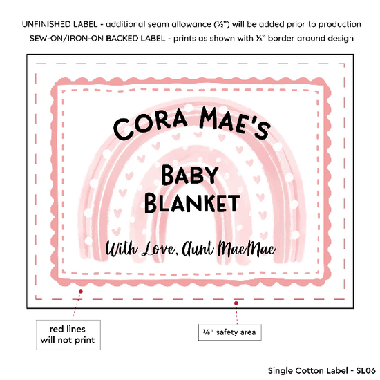 PPLR_HIDDEN_PRODUCT Pink Rainbow Baby Label