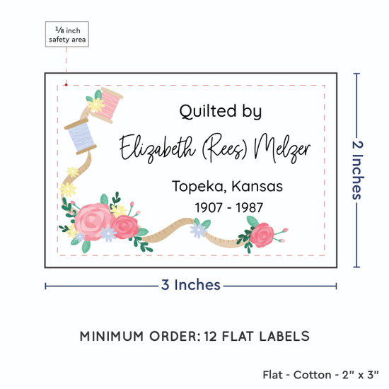 PPLR_HIDDEN_PRODUCT Thread and Flowers (2"x3" Cotton - 12 labels/set)