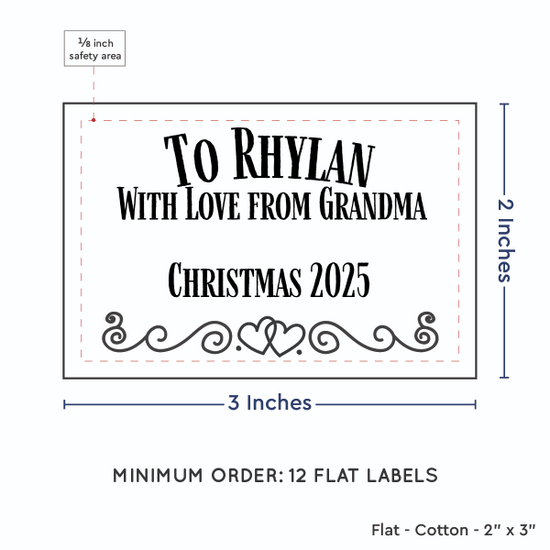 PPLR_HIDDEN_PRODUCT Double Heart Border (2"x3" Cotton - 12 labels/set)