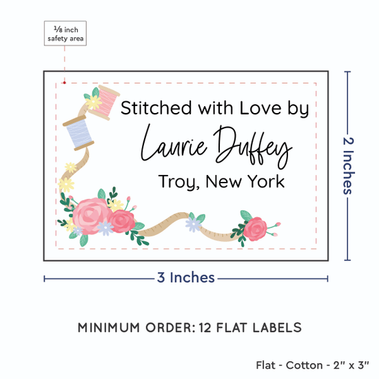PPLR_HIDDEN_PRODUCT Thread and Flowers (2"x3" Cotton - 12 labels/set)