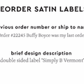 PPLR_HIDDEN_PRODUCT Reorder Previous Label Design - SATIN