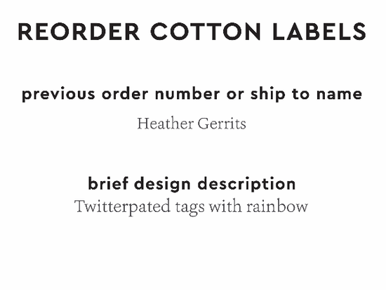 PPLR_HIDDEN_PRODUCT Reorder Previous Label Design - COTTON