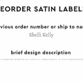 PPLR_HIDDEN_PRODUCT Reorder Previous Label Design - SATIN