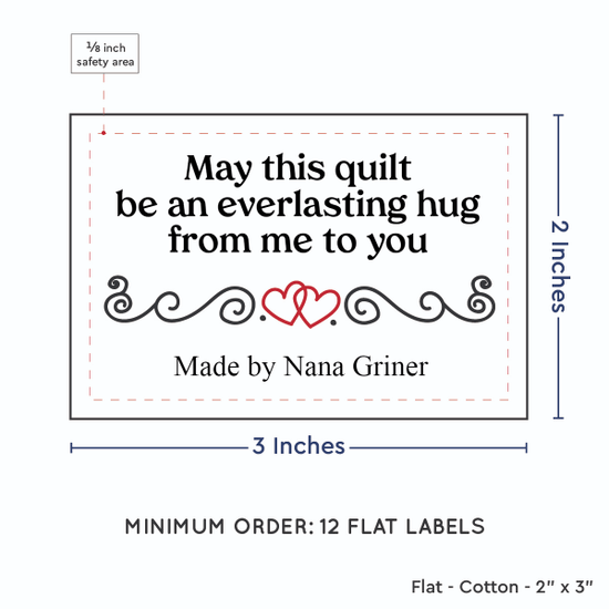 PPLR_HIDDEN_PRODUCT Double Heart Quote (2"x3" Cotton - 12 labels/set)