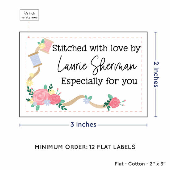 PPLR_HIDDEN_PRODUCT Thread and Flowers (2"x3" Cotton - 12 labels/set)