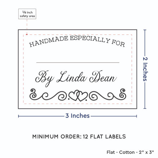 PPLR_HIDDEN_PRODUCT Double heart border with Fill in Blanks (2"x3" Cotton - 12 labels/set)