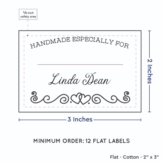 PPLR_HIDDEN_PRODUCT Double heart border with Fill in Blanks (2"x3" Cotton - 12 labels/set)