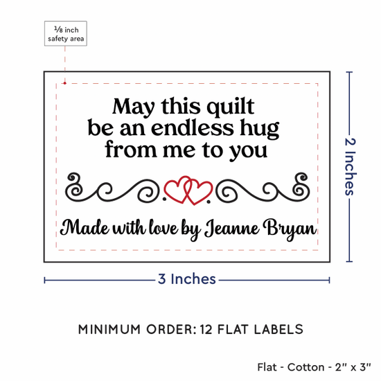 PPLR_HIDDEN_PRODUCT Double Heart Quote (2"x3" Cotton - 12 labels/set)
