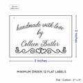 PPLR_HIDDEN_PRODUCT Double Heart Border (2"x3" Cotton - 12 labels/set)