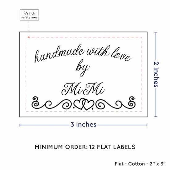 PPLR_HIDDEN_PRODUCT Double Heart Border (2"x3" Cotton - 12 labels/set)