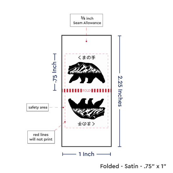 PPLR_HIDDEN_PRODUCT Print Your Logo/Image on Satin Tags (1" wide - Satin)